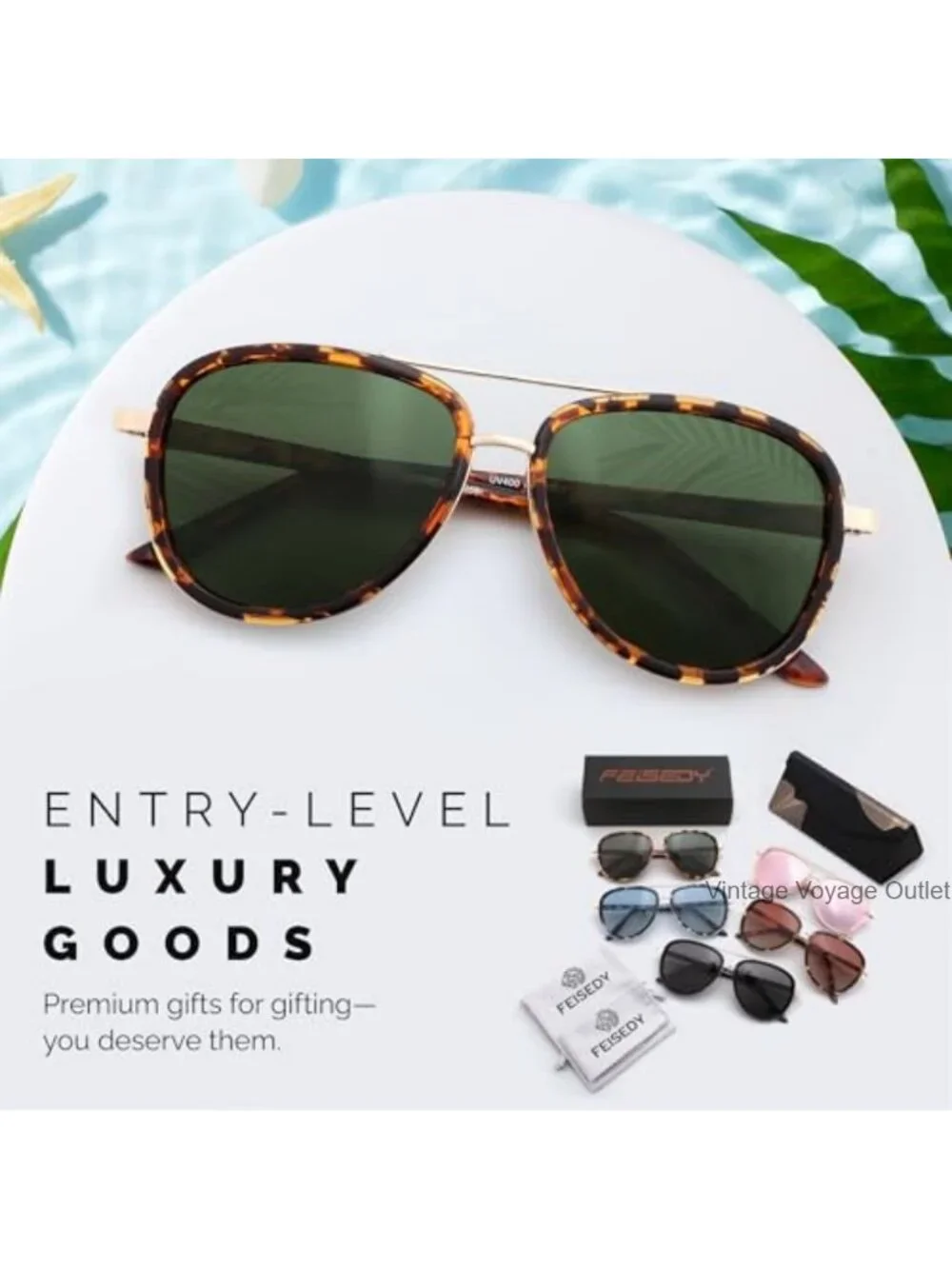 Retro Polarized Aviator Sunglasses UV400 Protection Metal Frame